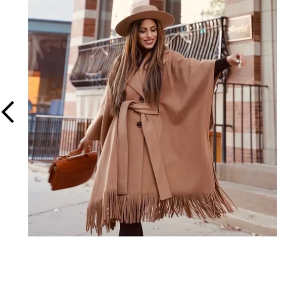 Express Jackets & Blazers - Butterscotch poncho coat is great for a stylish look for Fall and winter.